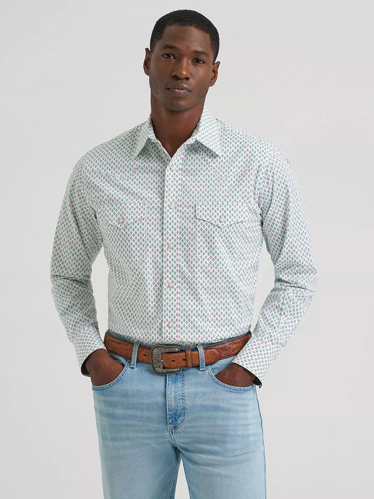 Men's Wrangler 20X® Competition Advanced Comfort Long Sleeve Two Pocket Western Snap Shirt - 112378711