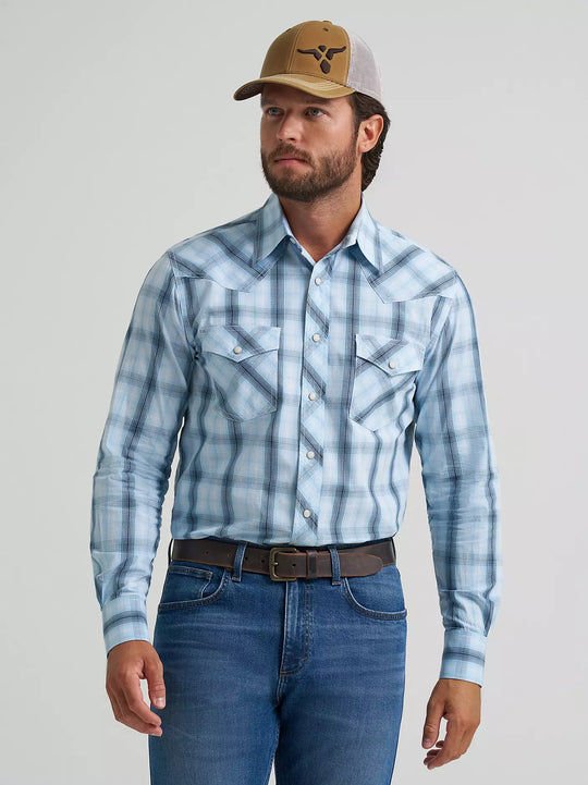 Men's Wrangler 20X® Competition Advanced Comfort Long Sleeve Two Pocket Western Snap Shirt - 112378719