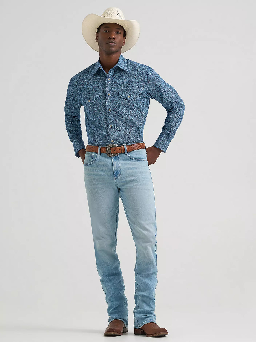 Men's Wrangler 20X® Competition Advanced Comfort Long Sleeve Two Pocket Western Snap Shirt - 112378720