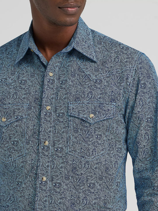 Men's Wrangler 20X® Competition Advanced Comfort Long Sleeve Two Pocket Western Snap Shirt - 112378720