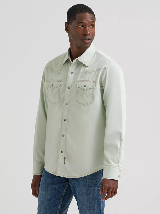Men's Wrangler Retro® Premium Western Snap Solid Shirt - 112378802