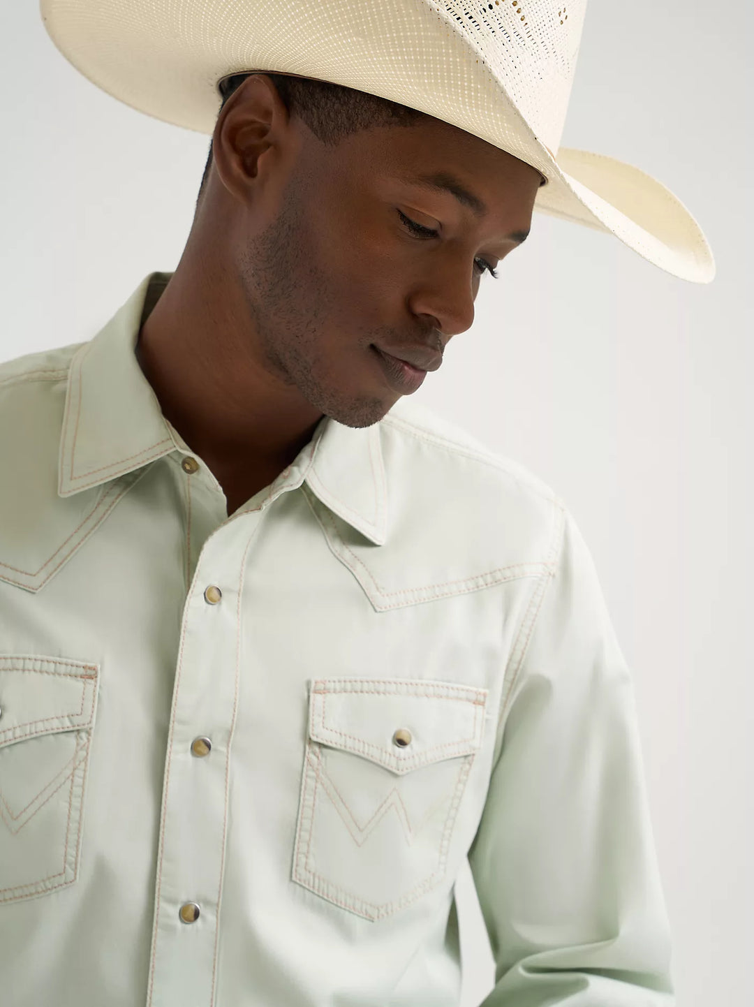 Men's Wrangler Retro® Premium Western Snap Solid Shirt - 112378802