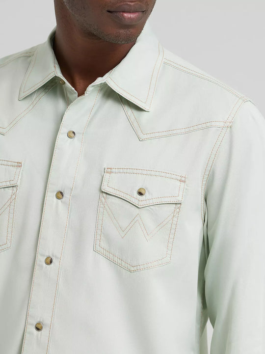 Men's Wrangler Retro® Premium Western Snap Solid Shirt - 112378802