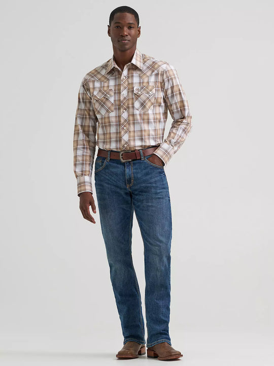 Men's Wrangler Retro® Long Sleeve Sawtooth Snap Pocket Western Shirt - 112378927