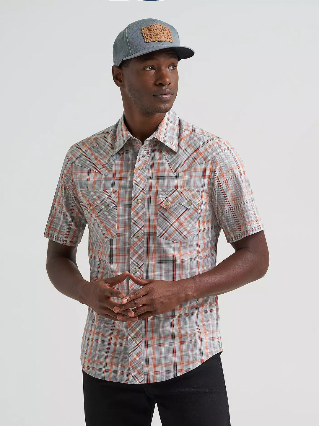 Men's Wrangler Retro® Short Sleeve Sawtooth Pocket Western Snap Shirt - 112378935