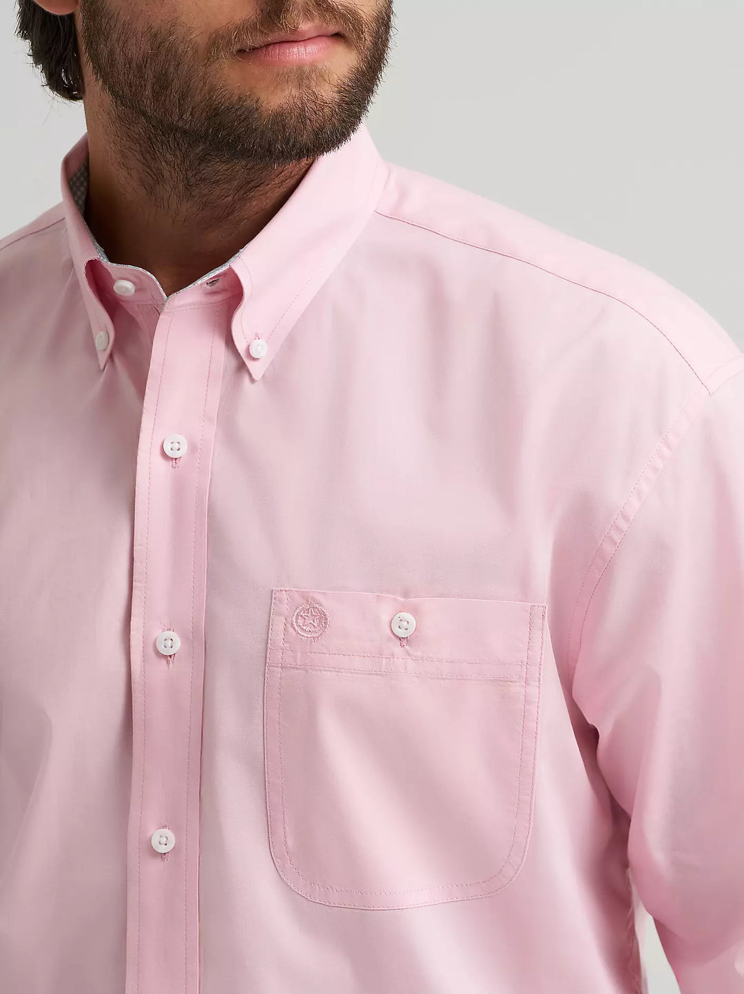 Wrangler® George Strait™ Solid One Pocket Button Down Shirt - 112379046