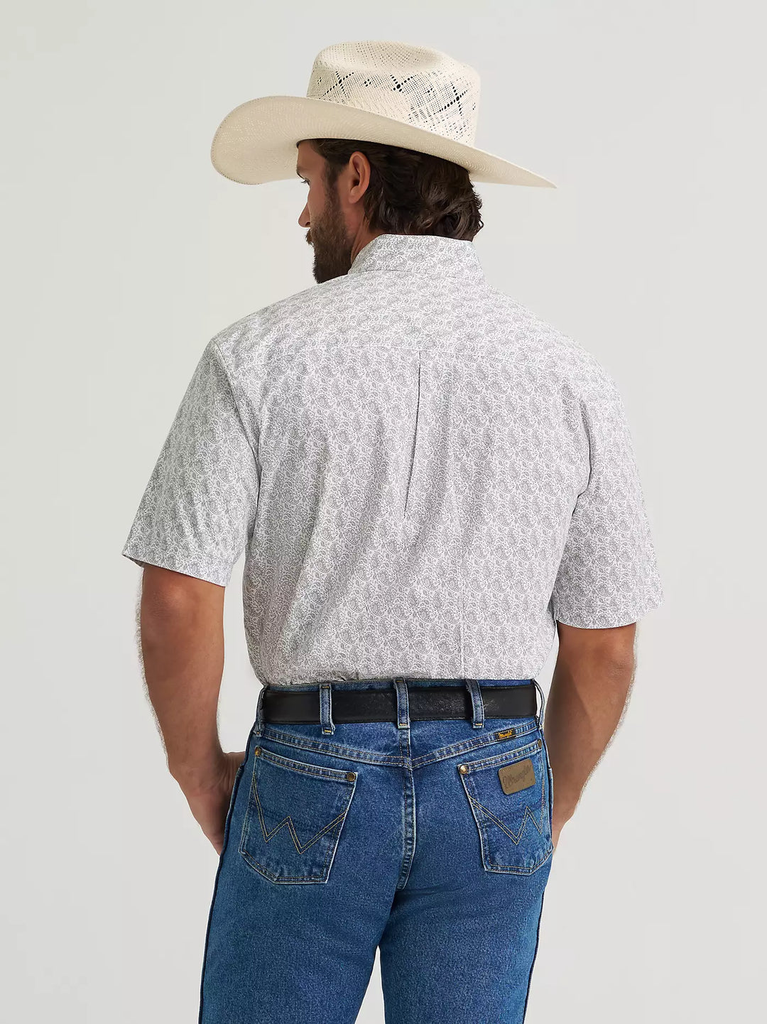 Wrangler® George Strait™ Short Sleeve One Pocket Button Down Shirt - 112379056