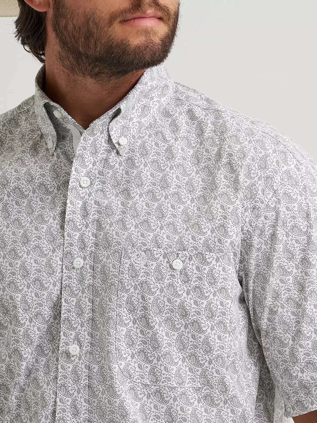 Wrangler® George Strait™ Short Sleeve One Pocket Button Down Shirt - 112379056