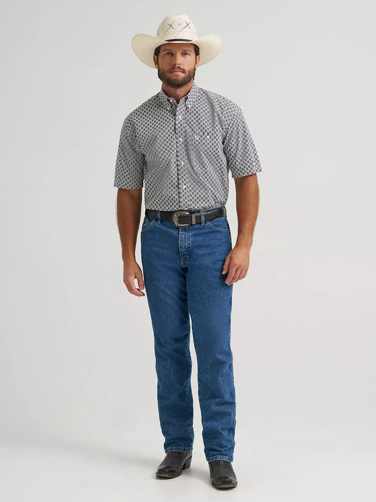 Men's Wrangler® George Strait™ Short Sleeve One Pocket Button Down Shirt - 112379058
