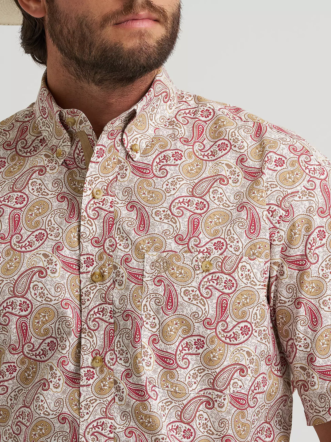 Wrangler® George Strait™ Short Sleeve One Pocket Button Down Shirt - 112379069