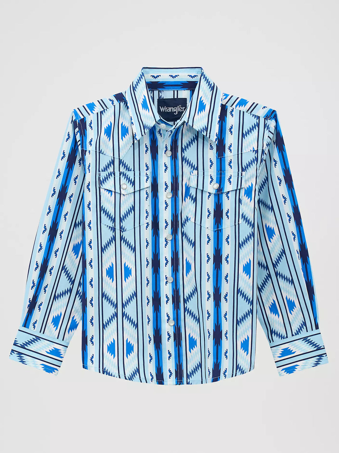 Boy's Wrangler Checotah Long Sleeve Western Snap Shirt - 112379203
