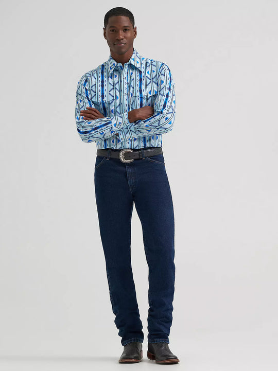 Men's Wrangler Checotah® Long Sleeve Western Snap Printed Shirt - 112379225