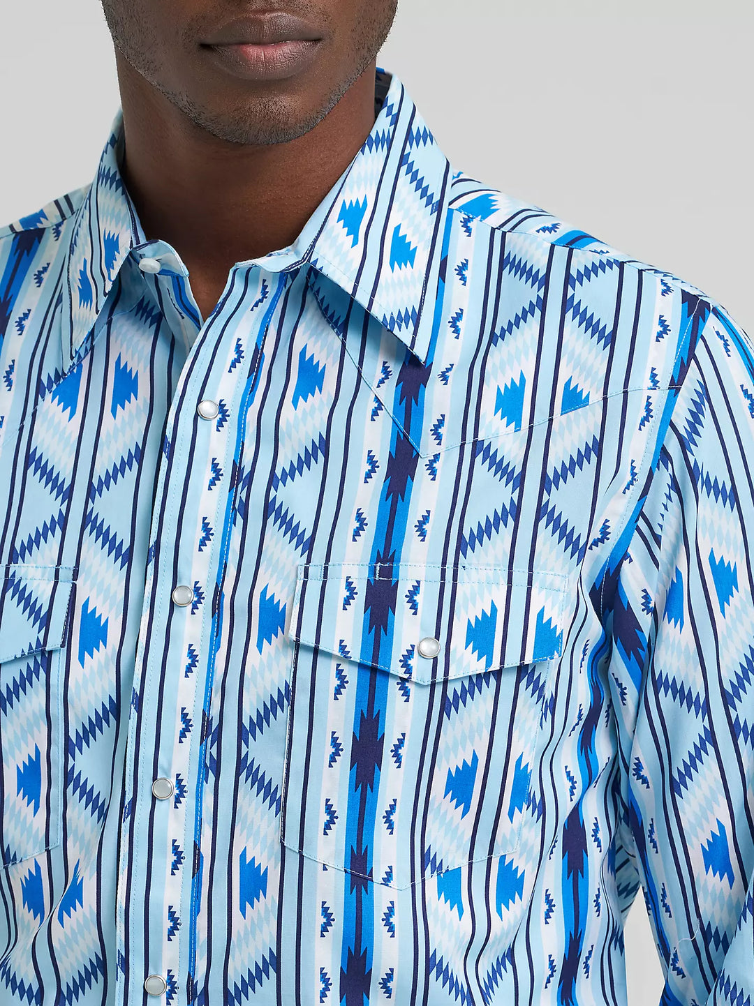 Men's Wrangler Checotah® Long Sleeve Western Snap Printed Shirt - 112379225