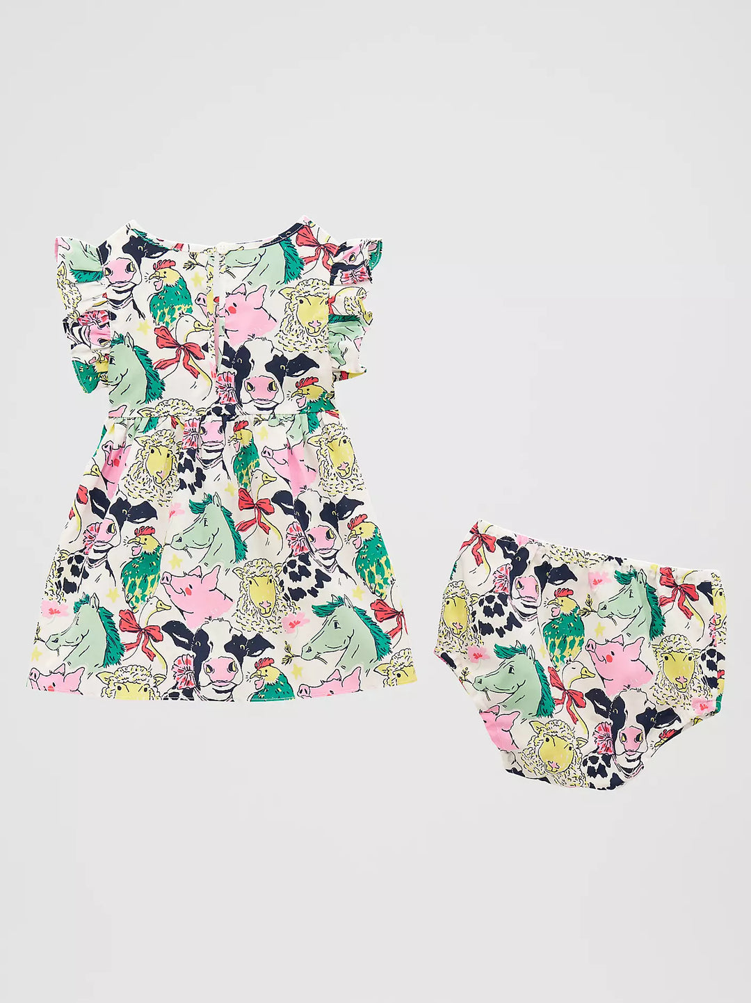 Little Girl's Wrangler Ruffle Sleeve Print Dress - 112379596