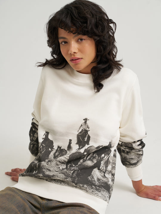 Ladies Wrangler Long Sleeve Crew Sweatshirt - 112379644