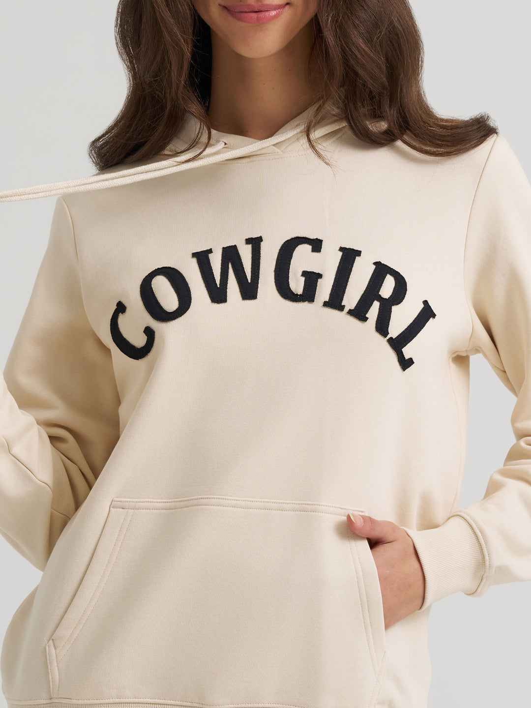 Ladies Wrangler Cowgirl Applique Pullover Hoodie - 112380253