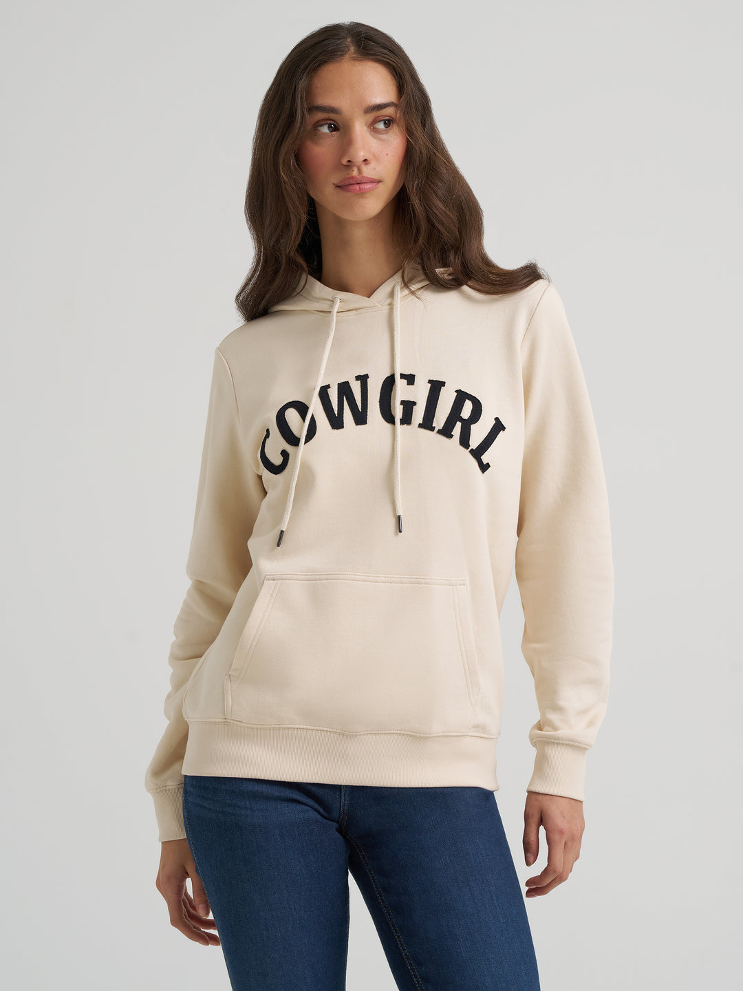 Ladies Wrangler Cowgirl Applique Pullover Hoodie - 112380253