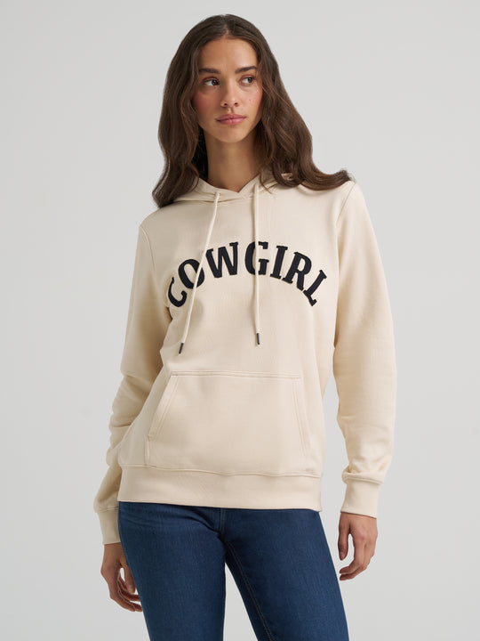 Ladies Wrangler Cowgirl Applique Pullover Hoodie - 112380253