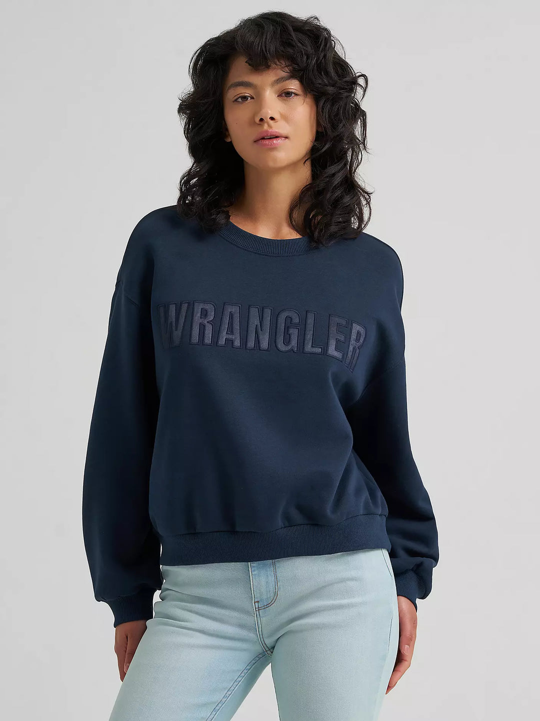 Ladies Wrangler Logo Canyon Crew Pullover - 112380259