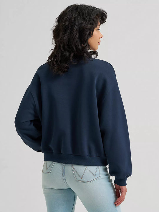 Ladies Wrangler Logo Canyon Crew Pullover - 112380259