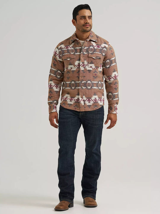 Men's Wrangler Retro® Premium Western Snap Jacquard Shirt - 112381532