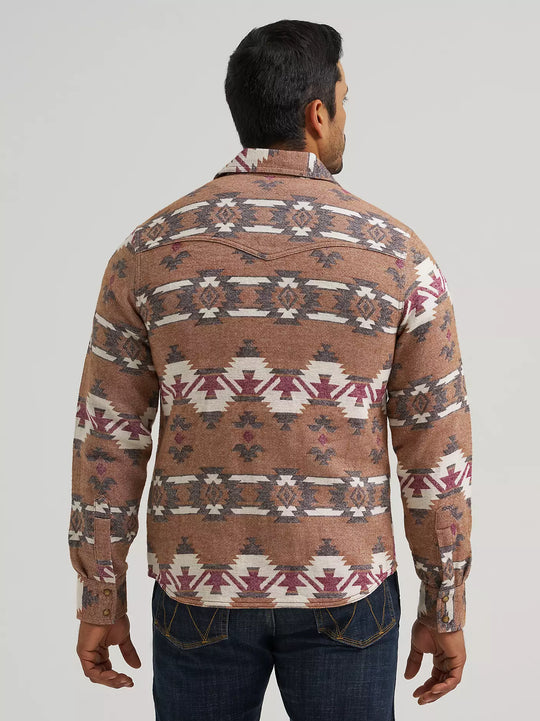Men's Wrangler Retro® Premium Western Snap Jacquard Shirt - 112381532