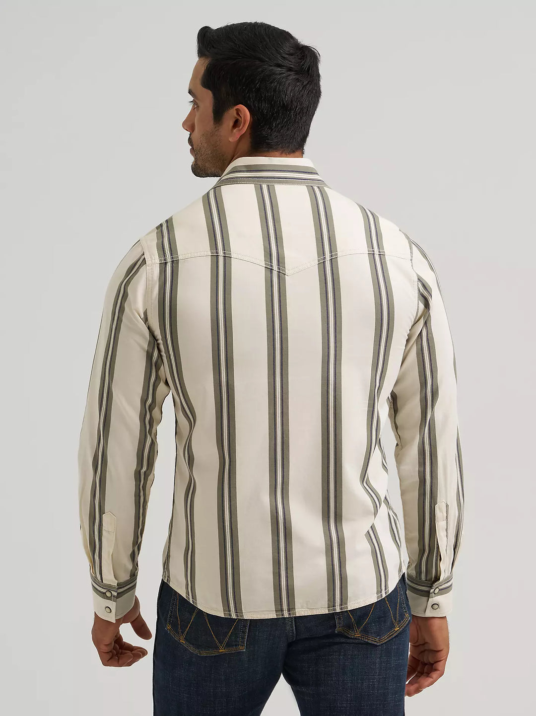 Men's Wrangler Retro® Premium Stripe Western Snap Shirt - 112381538
