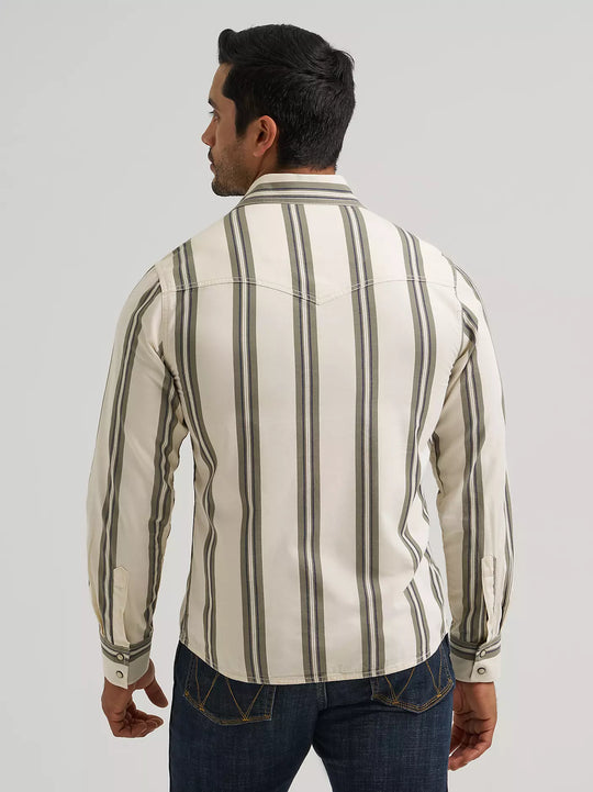 Men's Wrangler Retro® Premium Stripe Western Snap Shirt - 112381538