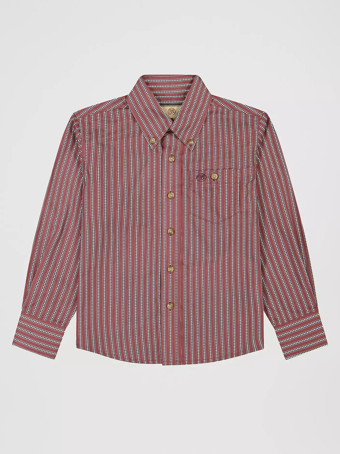 Boy's Wrangler Classic Button-Down Print Shirt - 112381632