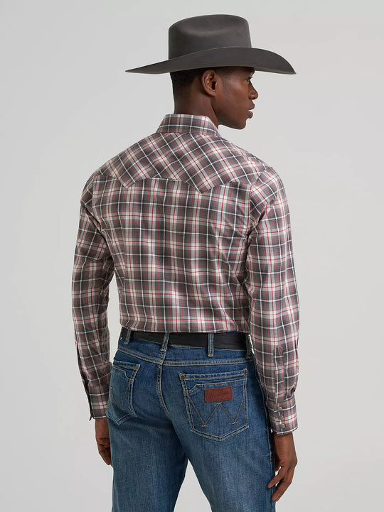 Men's Wrangler Retro® Long Sleeve Sawtooth Snap Pocket Western Shirt - 112381876