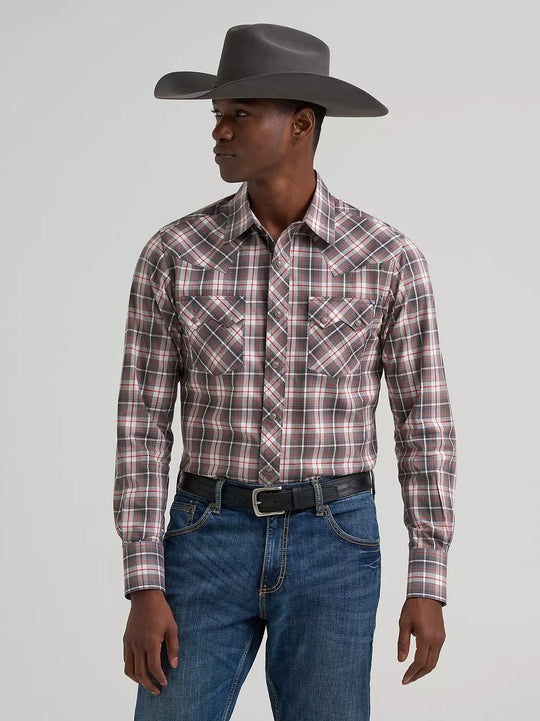 Men's Wrangler Retro® Long Sleeve Sawtooth Snap Pocket Western Shirt - 112381876