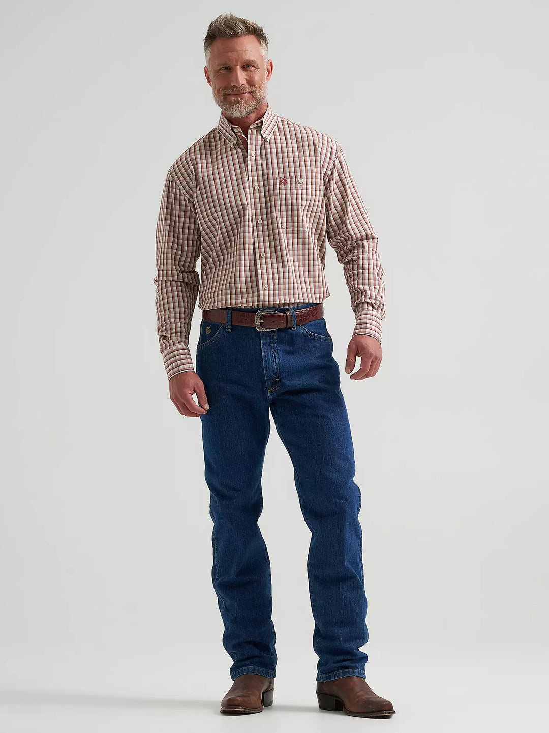 Wrangler® George Strait™ Long Sleeve Button Down One Pocket Shirt - 112381953
