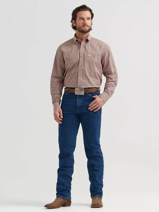 Men's Wrangler® George Strait™ Long Sleeve Button Down One Pocket Shirt - 112381954