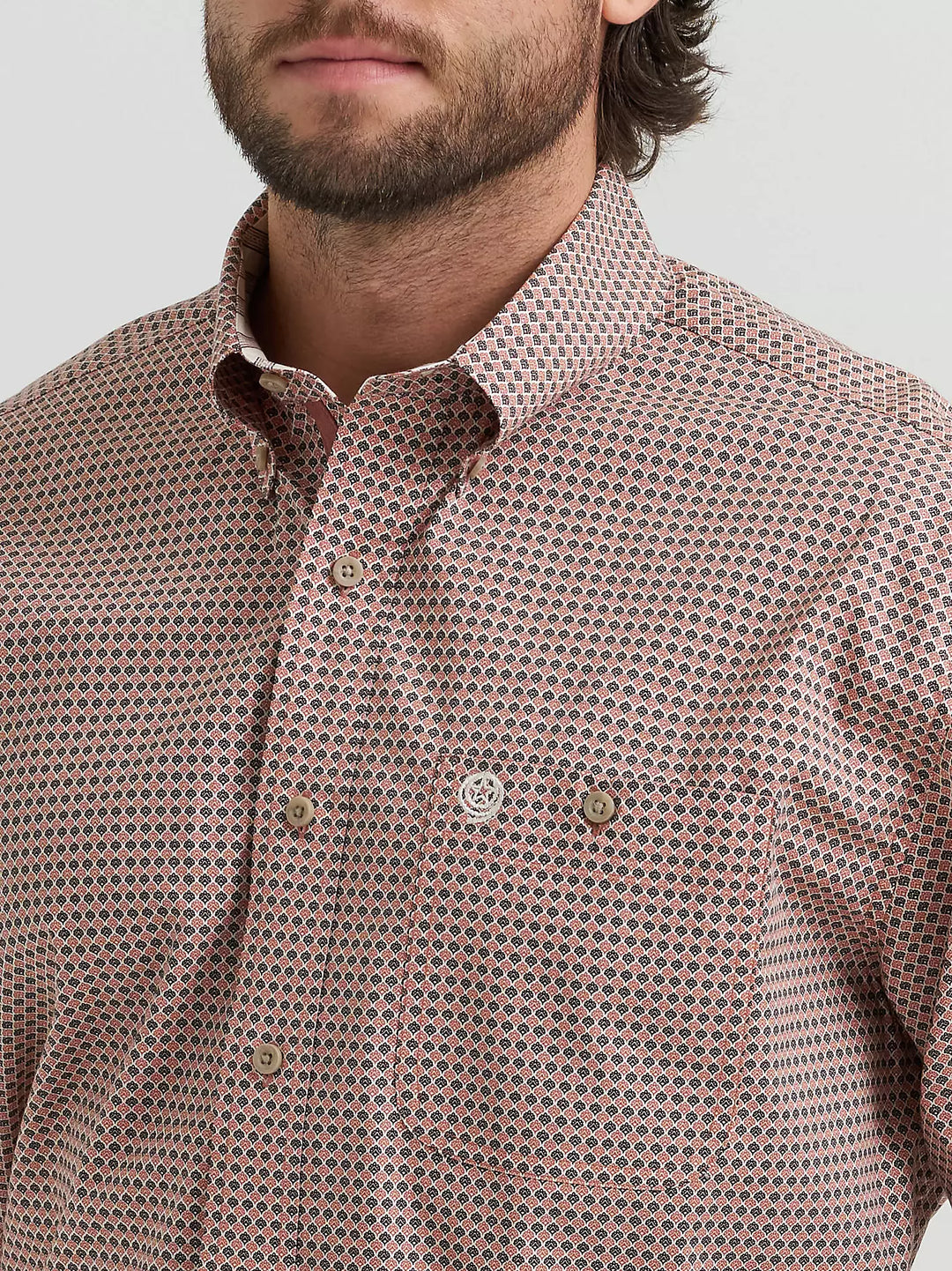 Men's Wrangler® George Strait™ Long Sleeve Button Down One Pocket Shirt - 112381954