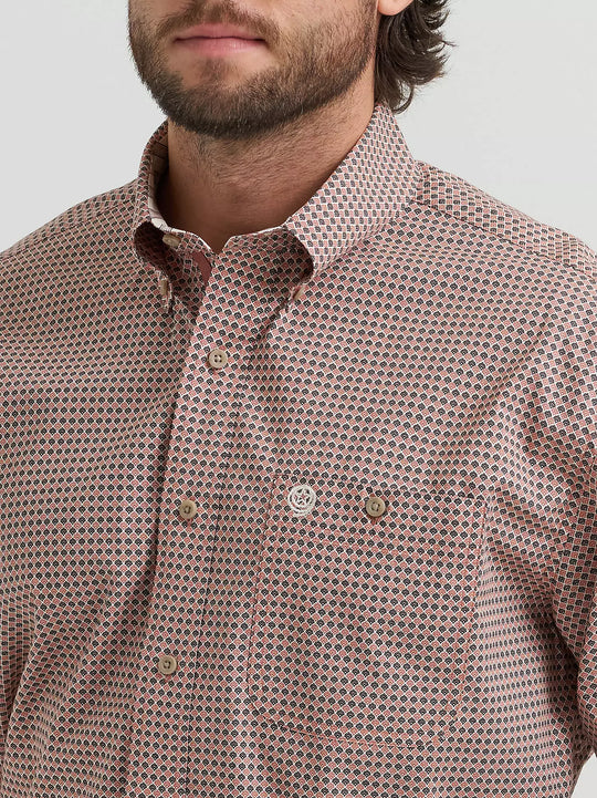 Men's Wrangler® George Strait™ Long Sleeve Button Down One Pocket Shirt - 112381954