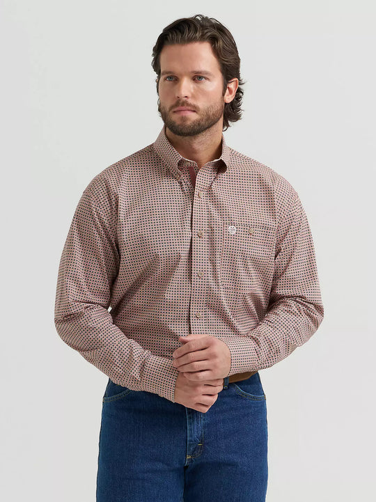 Men's Wrangler® George Strait™ Long Sleeve Button Down One Pocket Shirt - 112381954