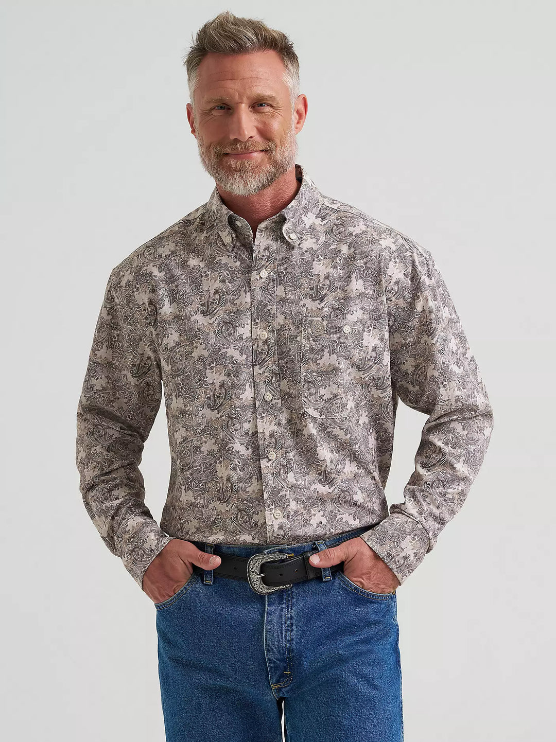 Men's Wrangler® George Strait™ Performance Button Down Shirt - 112381975