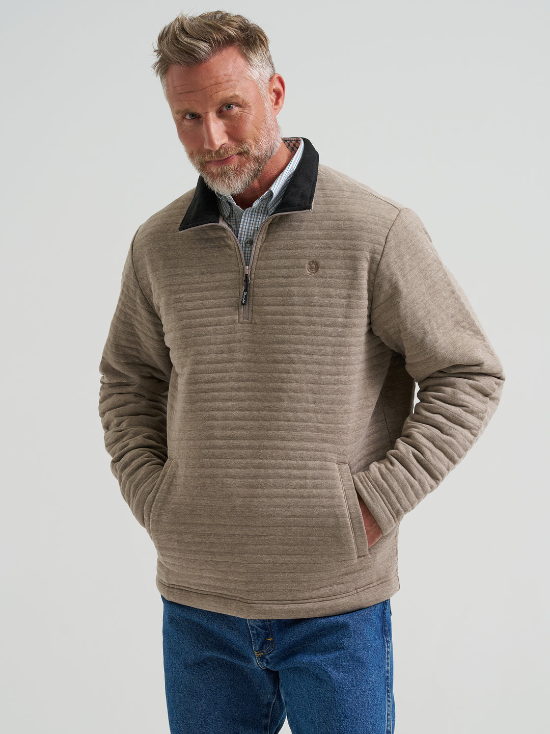 Men's George Strait Quarter-Zip Quilted Pullover - 112381977