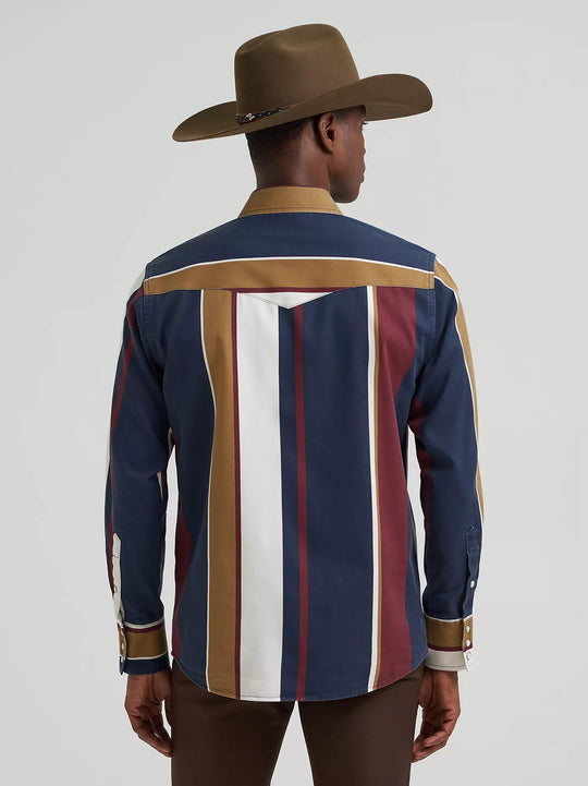 Men's Wrangler Vintage-Inspired Brushpopper Western Snap Workshirt - 112381998