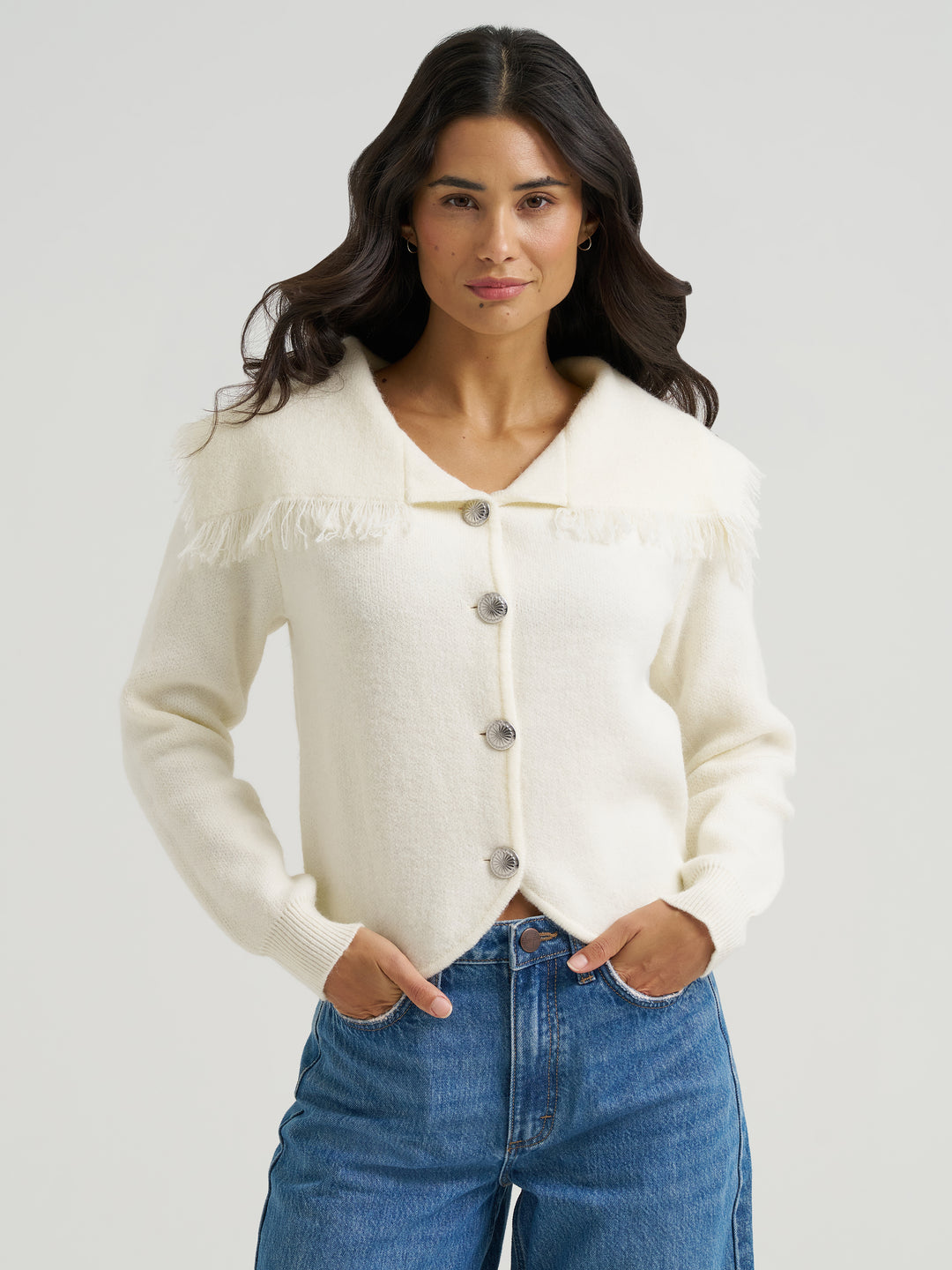 Ladies Wrangler Sweater Cardigan - 112382510