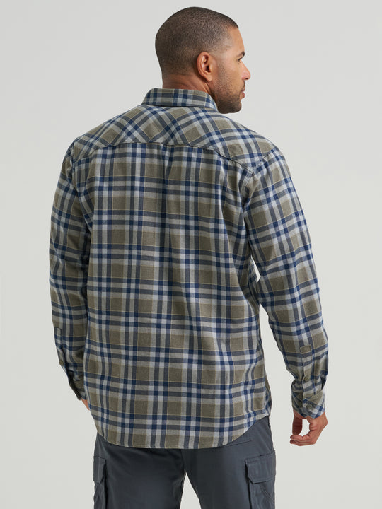 Men's Wrangler® RIGGS Workwear® Flannel Foreman Plaid Work Shirt - 112382554