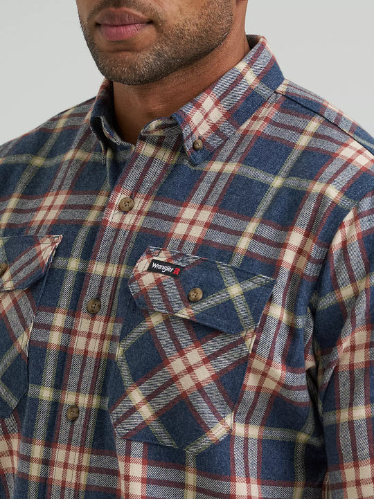 Men's Wrangler RIGGS Workwear® Flannel Foreman Plaid Work Shirt - 112382648
