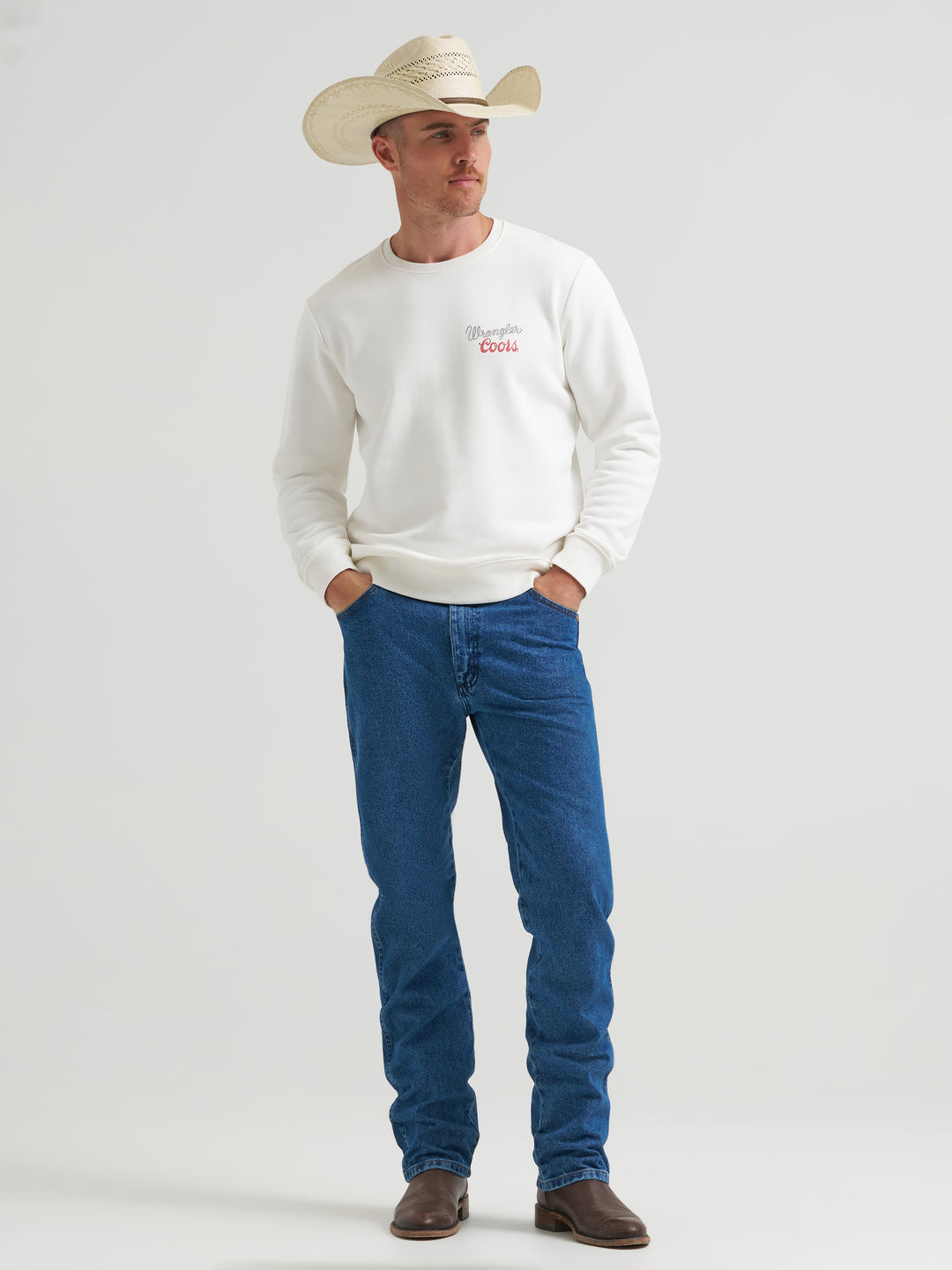 Wrangler X Coors Banquet 2.0 White Crewneck - 112383041