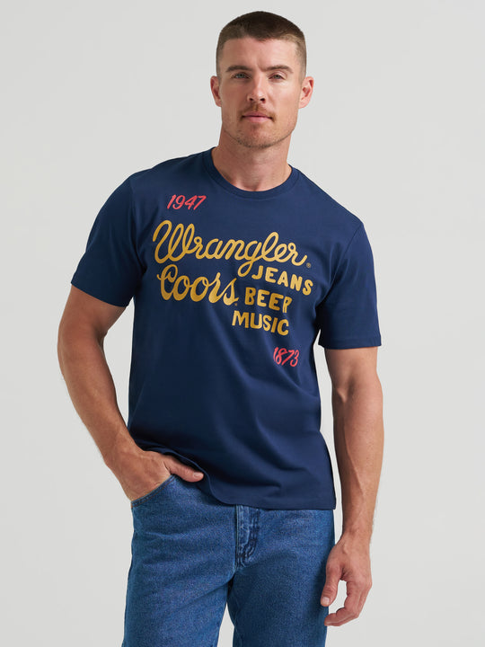Men's Wrangler X Coors Banquet 2.0 Navy T-Shirt - 112383042