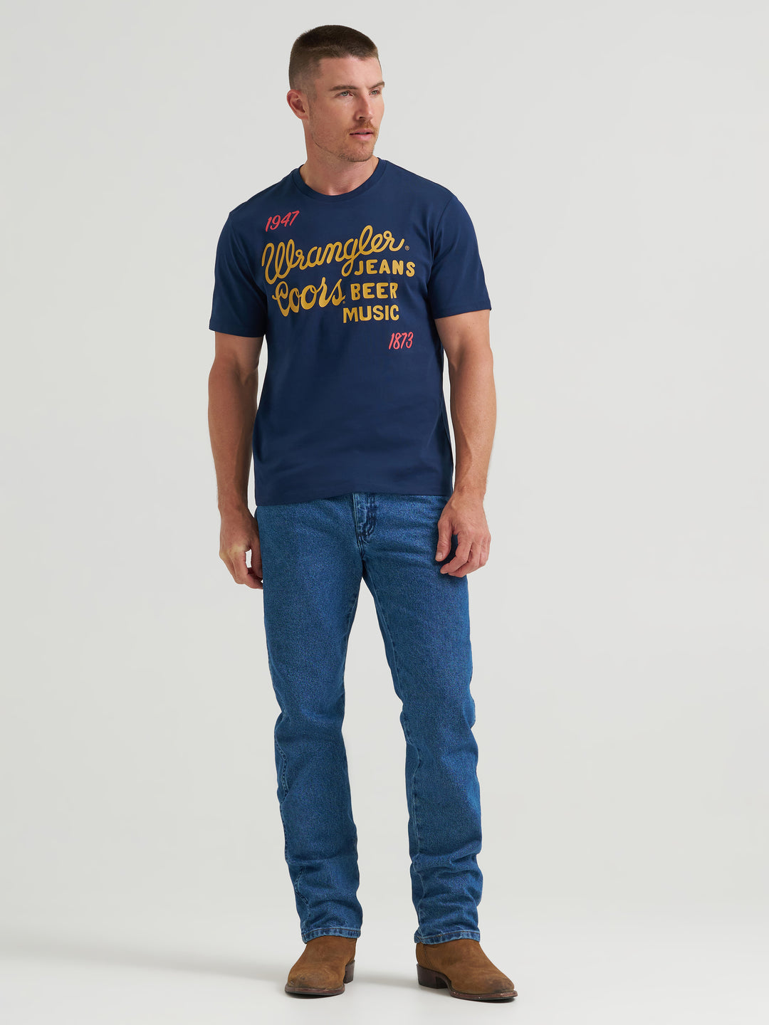 Men's Wrangler X Coors Banquet 2.0 Navy T-Shirt - 112383042