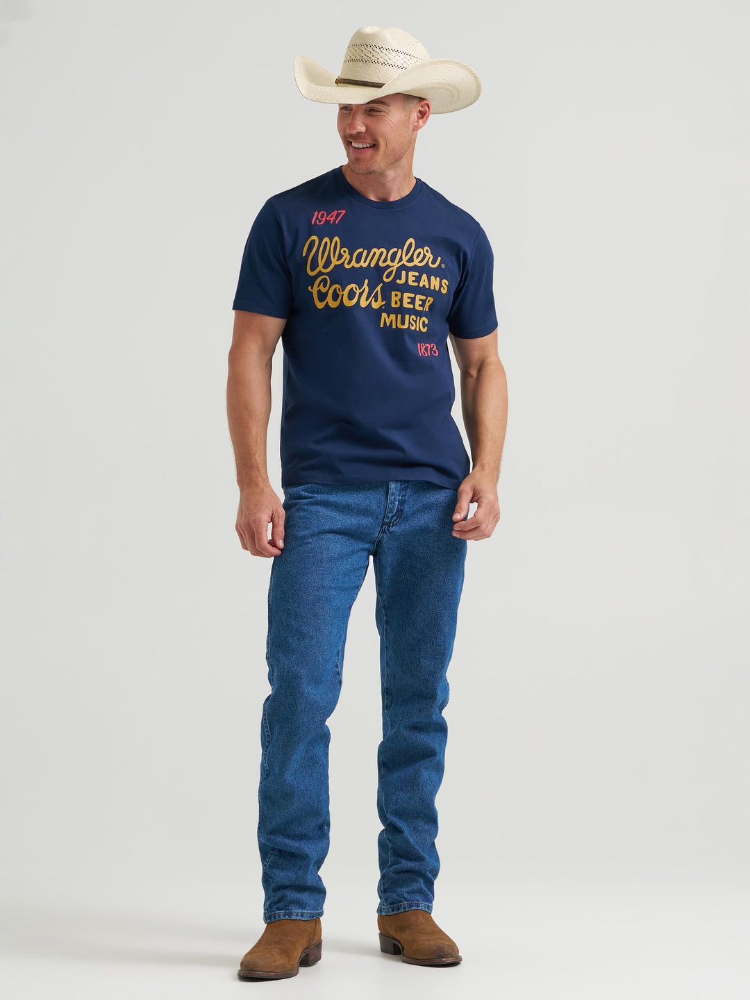 Men's Wrangler X Coors Banquet 2.0 Navy T-Shirt - 112383042