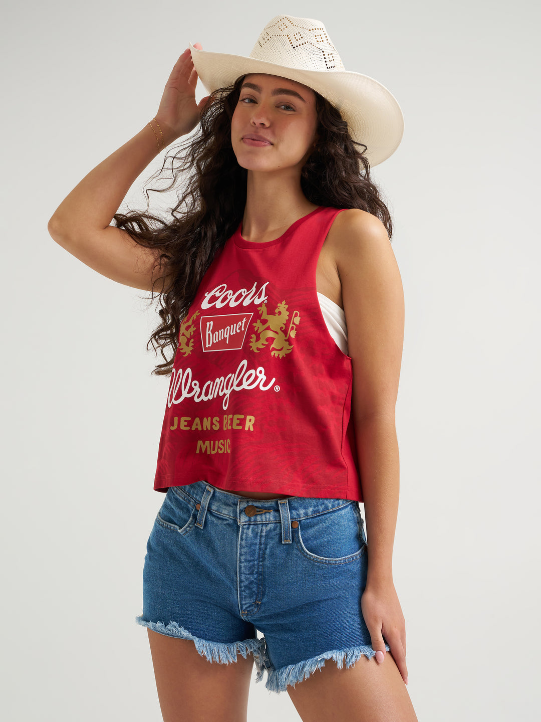 Ladies Wrangler X Coors Banquet 2.0 Crop Tank - 112383043