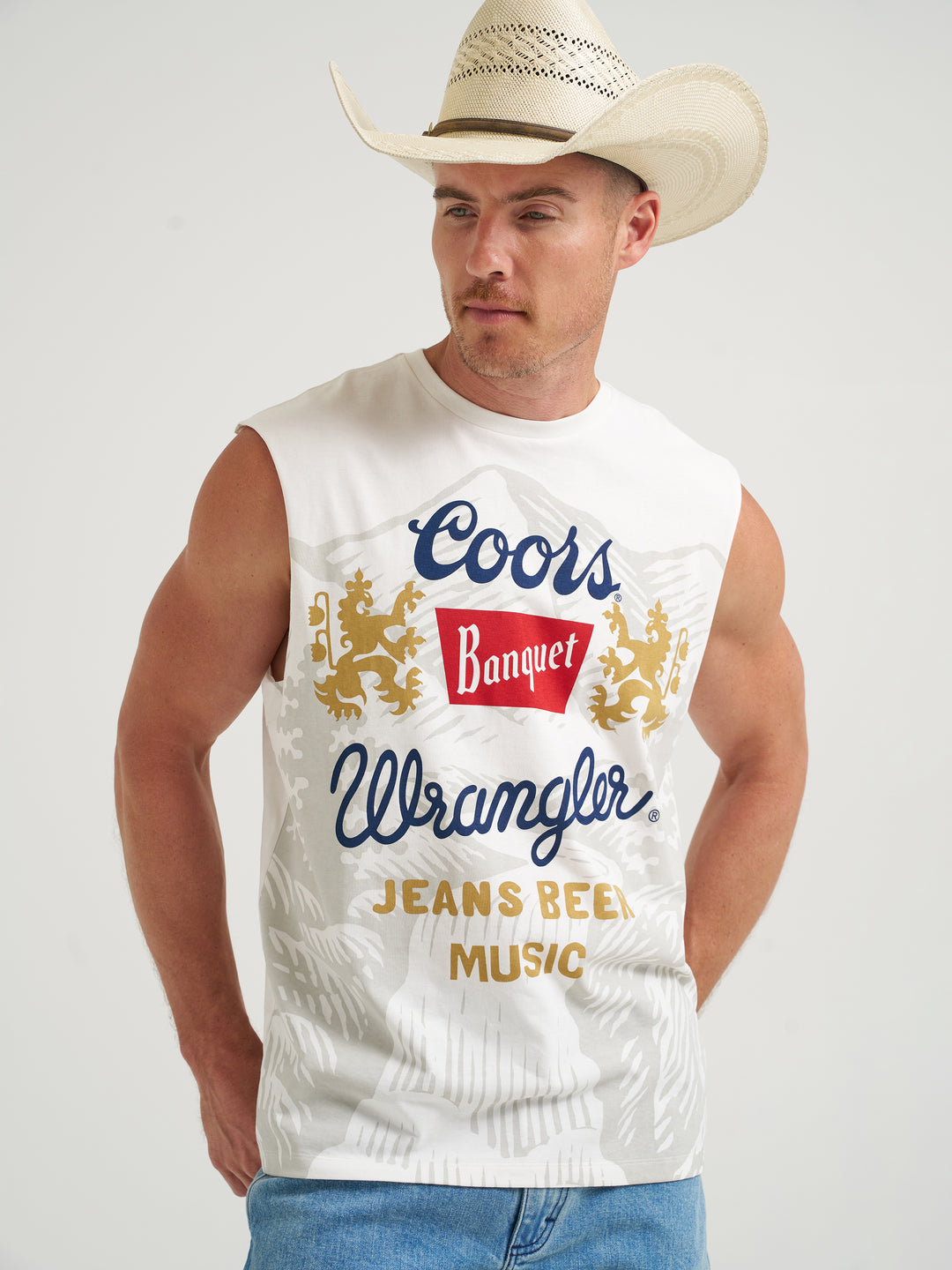 Men's Wrangler X Coors Banquet 2.0 Cut Off Tank - 112383044