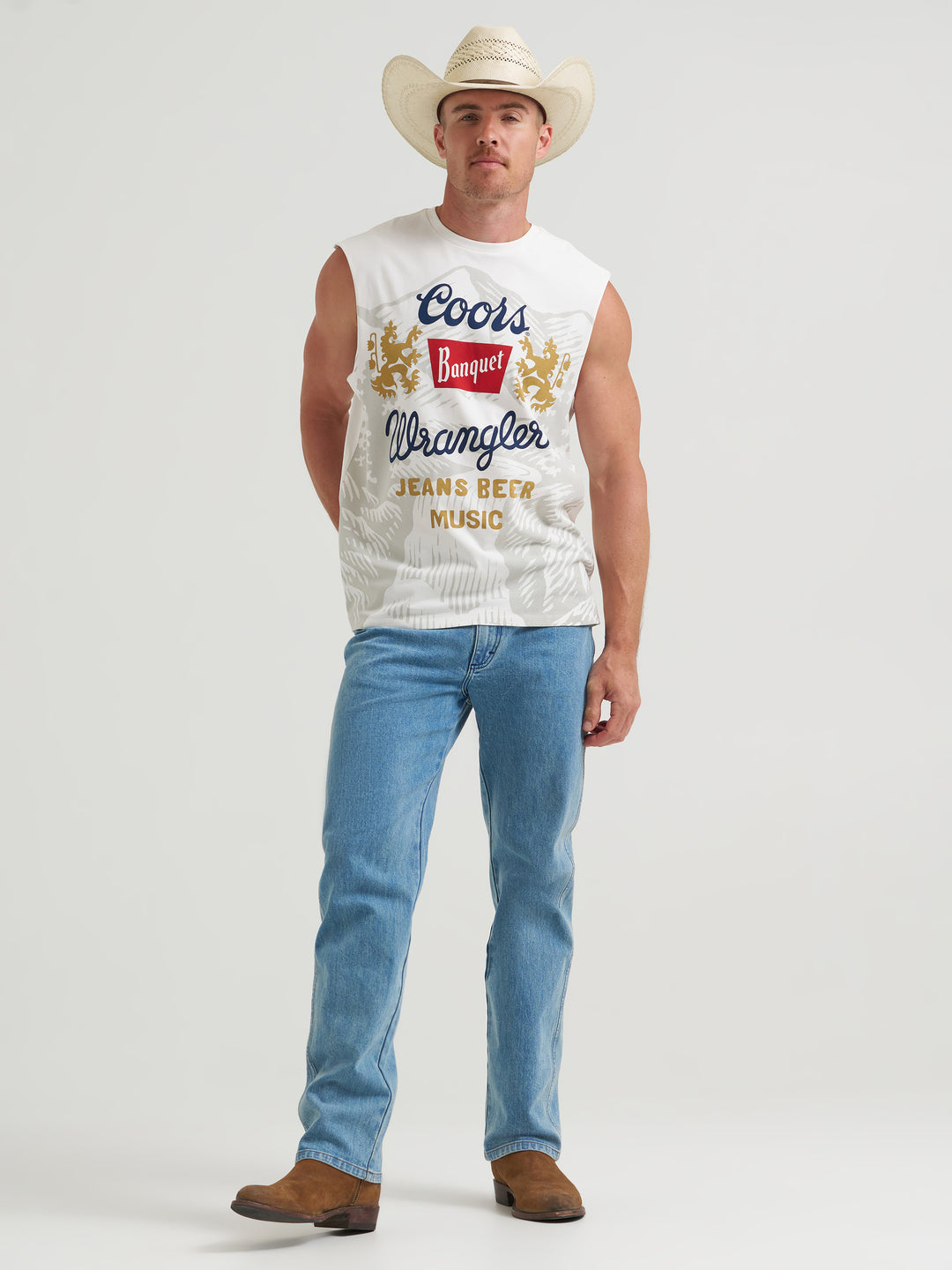 Men's Wrangler X Coors Banquet 2.0 Cut Off Tank - 112383044