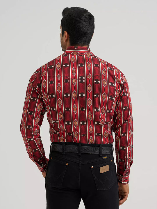 Men's Wrangler Checotah® Long Sleeve Western Snap Printed Shirt - 112384296